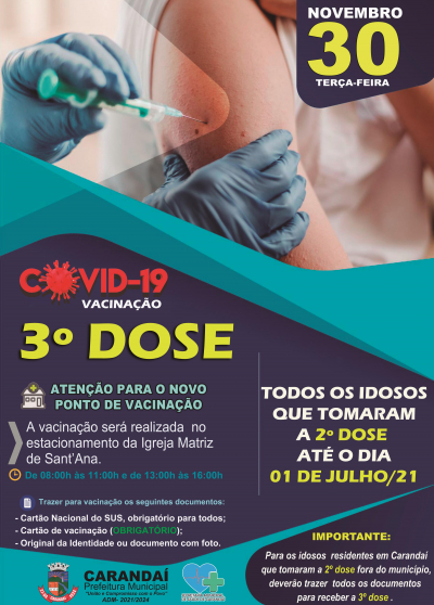 Vacinação Covid-19 – 3º DOSE